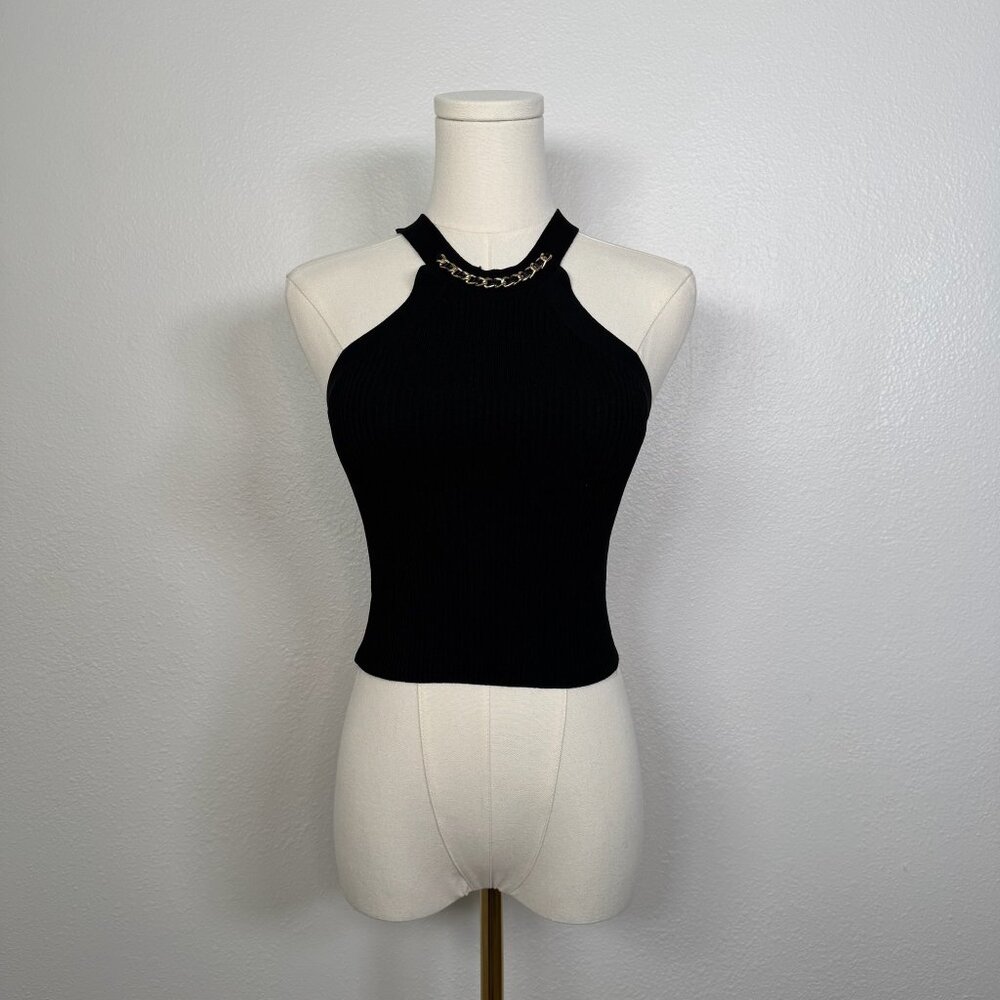 Generation Love Black Tulip Rib Halter - Size XS